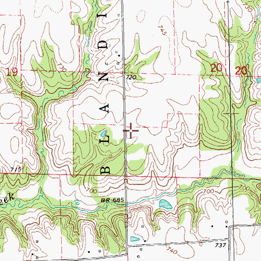 Topographic Map of Wilson Cemetery, IL