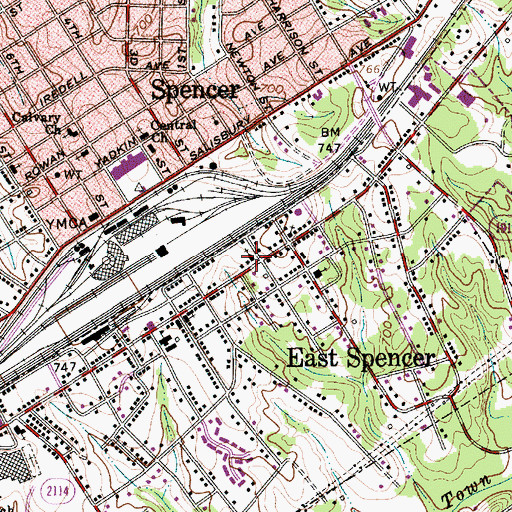 Topographic Map of Christ Lutheran Church, NC