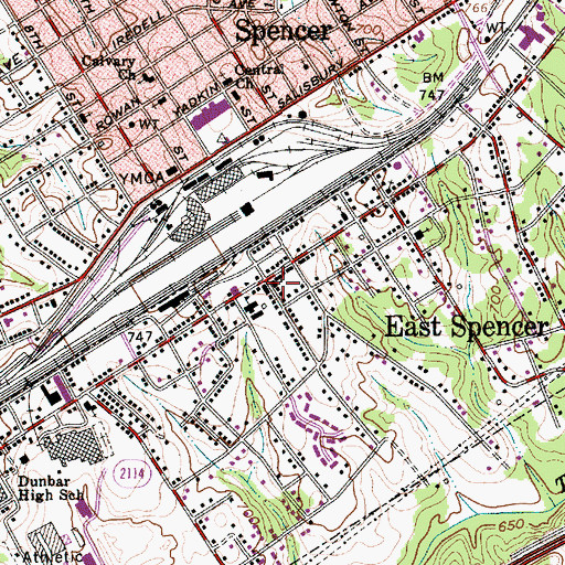Topographic Map of Long Street Methodist Episcopal Church, NC