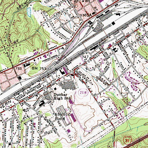 Topographic Map of Shady Grove Baptist Church, NC
