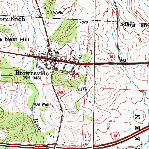 Topographic Map of Cedar Hill Cemetery, OH