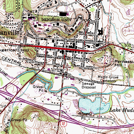 Topographic Map of Old Colony Cemetery, OH