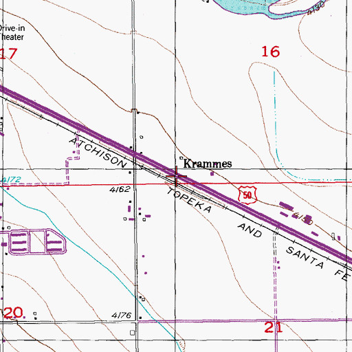 Topographic Map of Krammes, CO