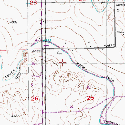 Topographic Map of Todd Airport (historical), CO