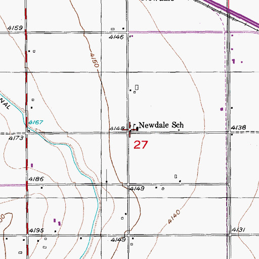 Topographic Map of Pioneer Christian School, CO