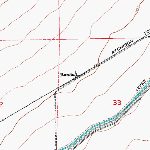 Topographic Map of Randall, CO