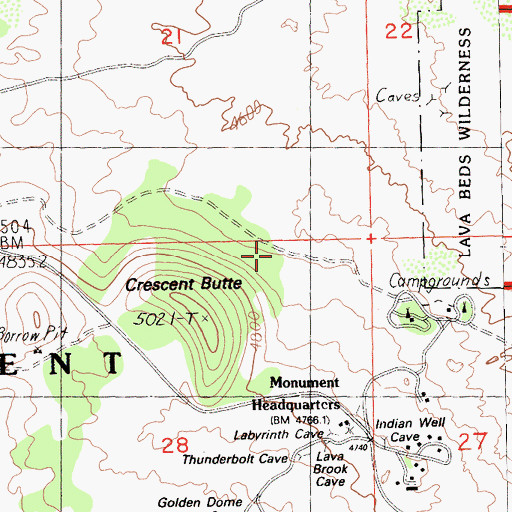Topographic Map of Bunchgrass Trail, CA