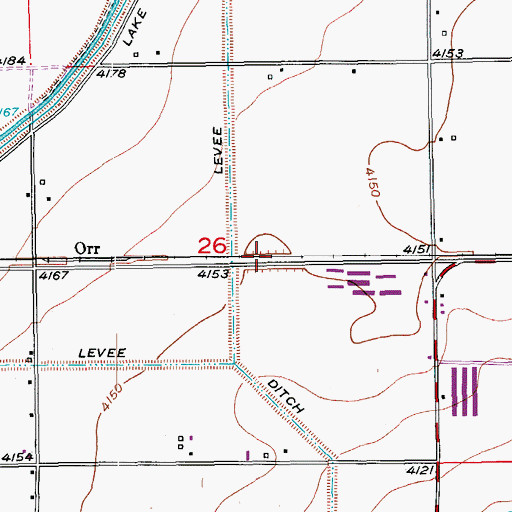Topographic Map of Orr, CO