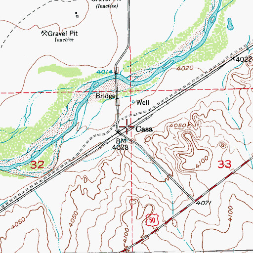 Topographic Map of Casa, CO