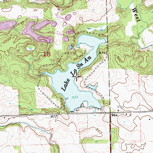 Topographic Map of Lous Pond, OH