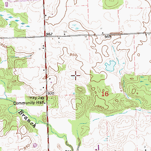 Topographic Map of Spring Pond, OH