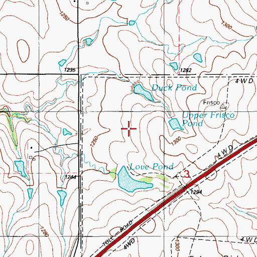 Topographic Map of Fort Sill National Cemetery, OK