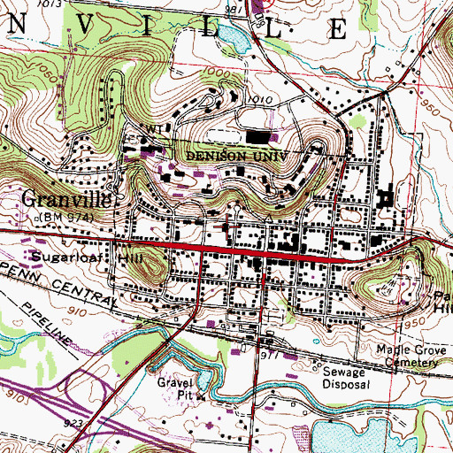 Topographic Map of Ace Morgan Theatre, OH