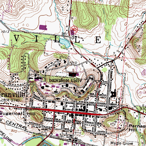 Topographic Map of Alumni Memorial Field House, OH
