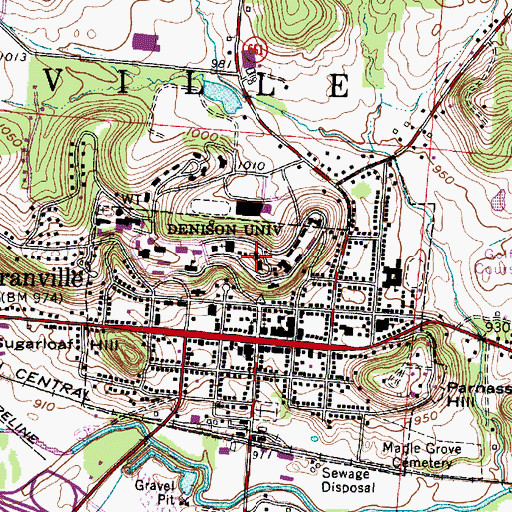Topographic Map of Gilpatrick Honors Center, OH