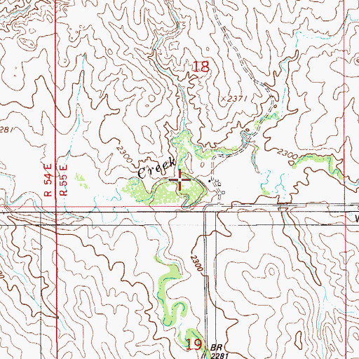 Topographic Map of Glueckstal Cemetery, MT