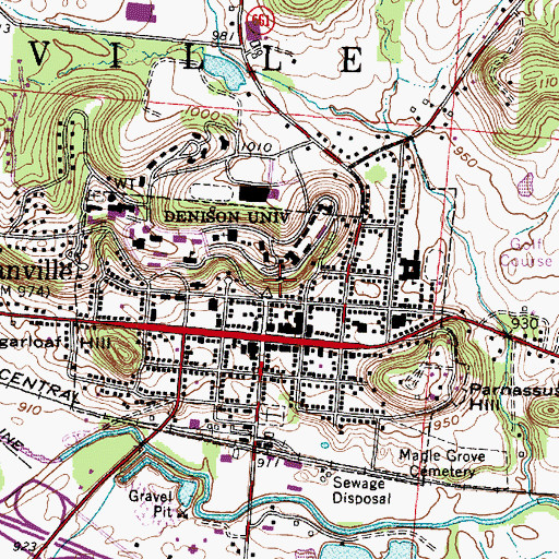 Topographic Map of Whisler Hall, OH