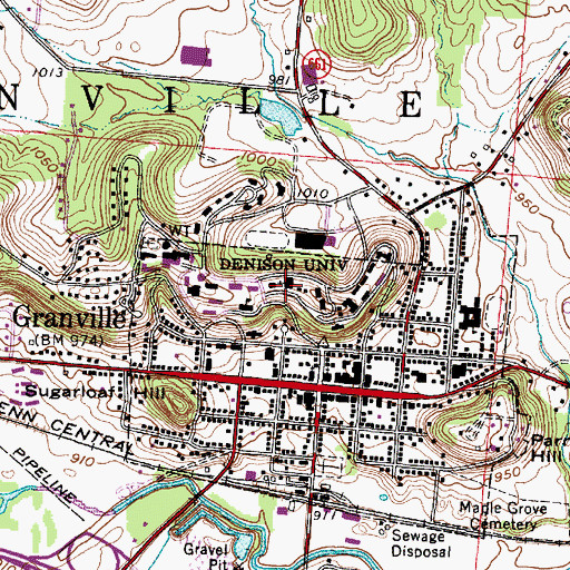 Topographic Map of Swasey Chapel, OH