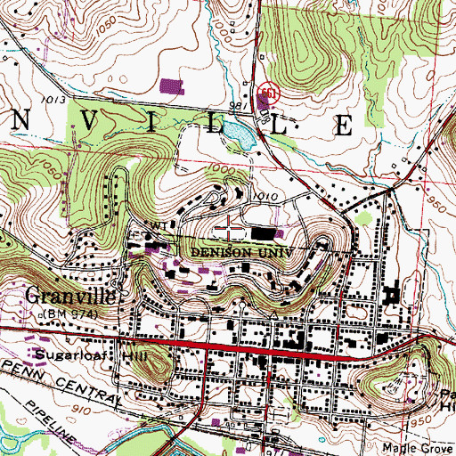 Topographic Map of Deeds Field, OH