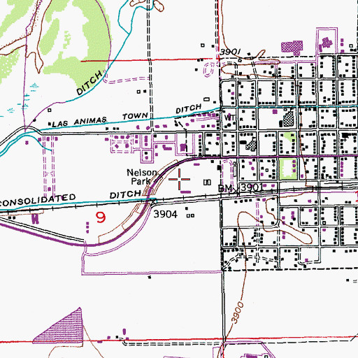Topographic Map of Nelson Park, CO