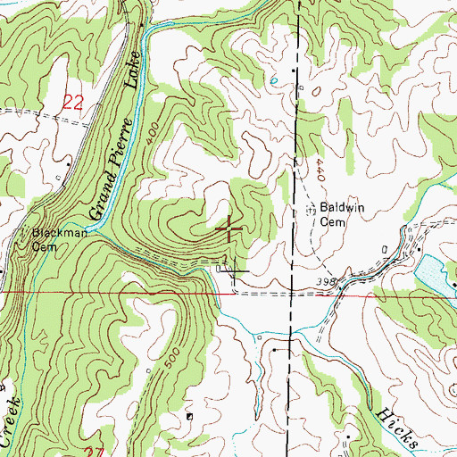 Topographic Map of Beecher Williams Mine, IL