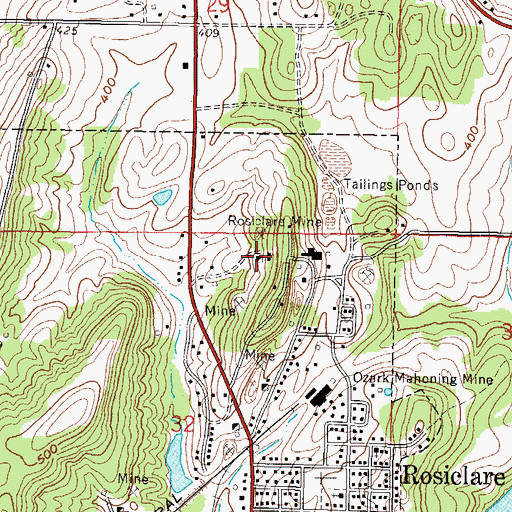 Topographic Map of Daisy Mine, IL