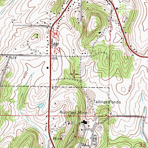 Topographic Map of Dimmick Mine, IL