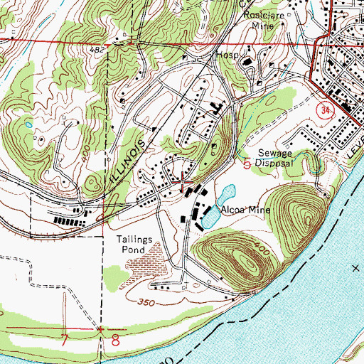 Topographic Map of Good Hope Mine, IL