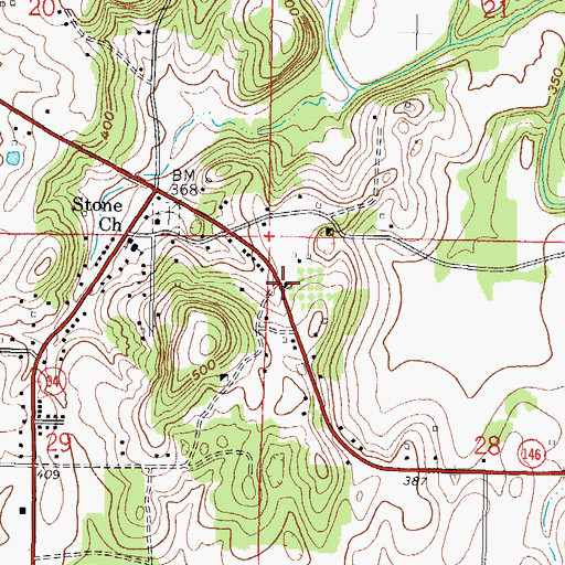 Topographic Map of Number 1 Shaft Eureka Mine, IL