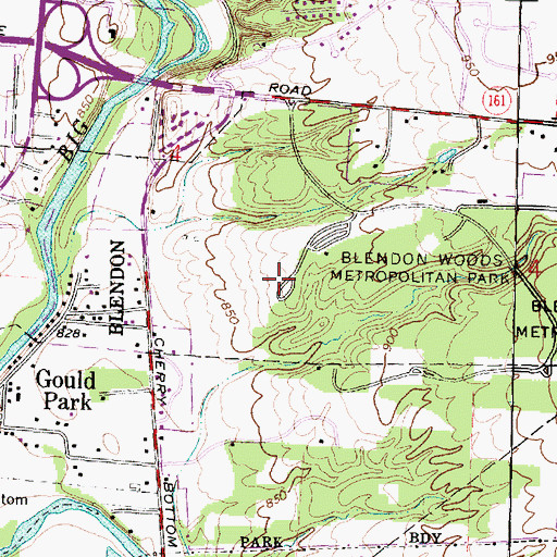 Topographic Map of Cherry Ridge Program Area, OH