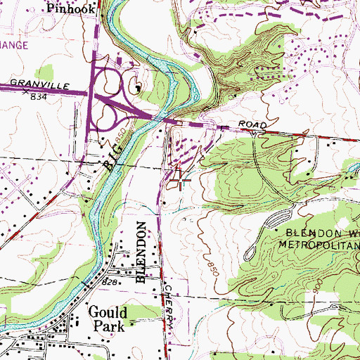 Topographic Map of Disc Golf Course, OH