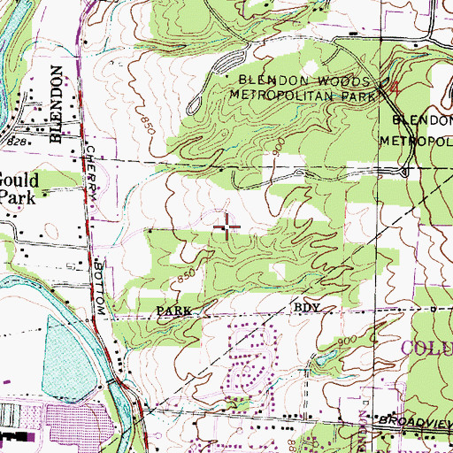 Topographic Map of Sugarbush Day Camp Area, OH