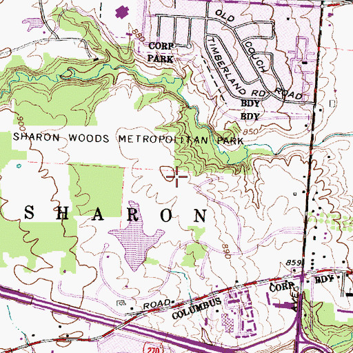Topographic Map of Apple Ridge Picnic Area, OH