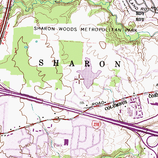 Topographic Map of Schrock Lake Picnic Area, OH