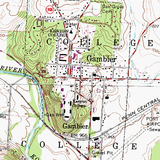 Topographic Map of Acland House, OH