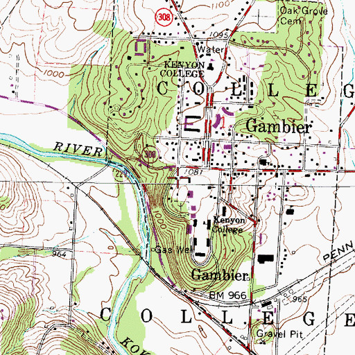 Topographic Map of Bailey House, OH