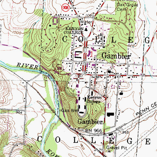 Topographic Map of Cromwell House, OH