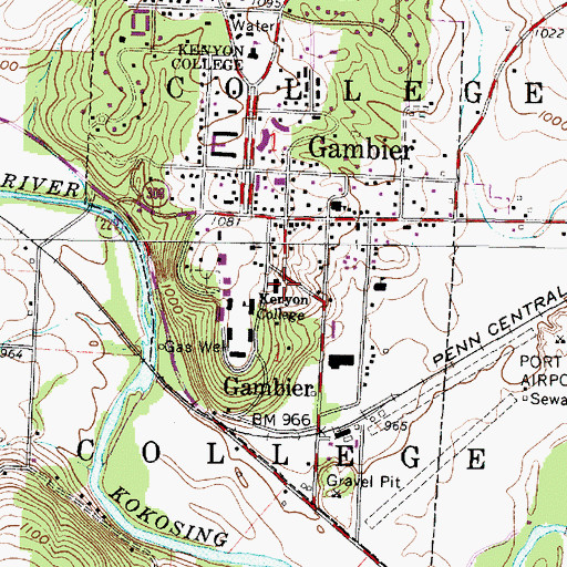 Topographic Map of Dempsey Hall, OH