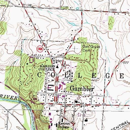 Topographic Map of Mayer Art Center, OH