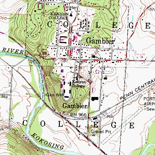Topographic Map of Peirce Hall, OH