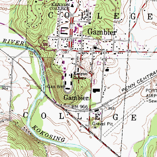 Topographic Map of Shaffer Speech Building, OH