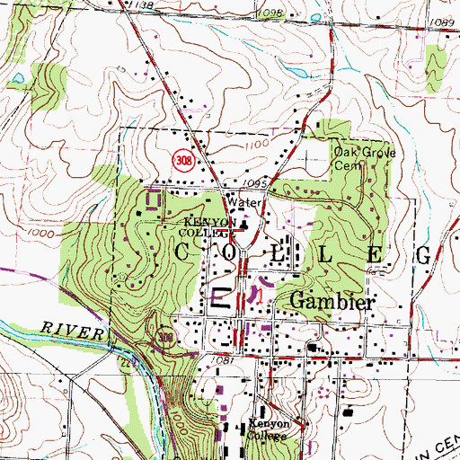 Topographic Map of Snowden Multicultural Center, OH