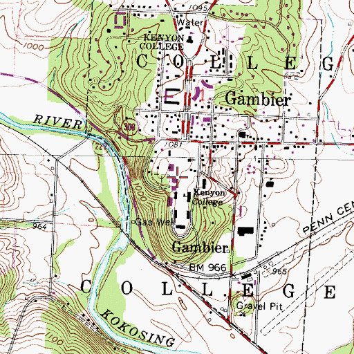 Topographic Map of Storer Hall, OH