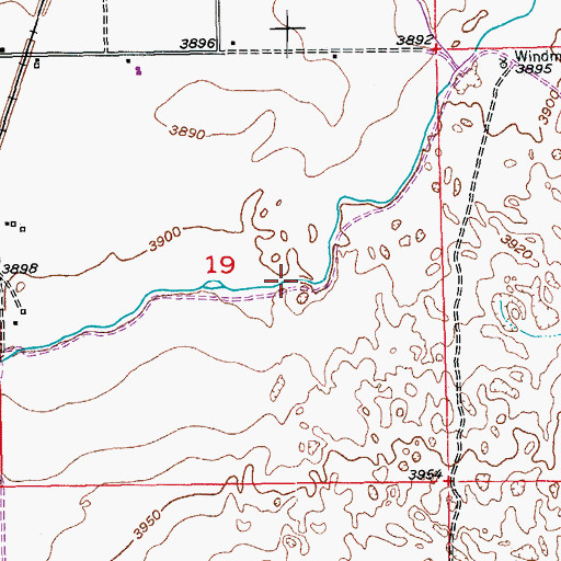 Topographic Map of Consolidated Extension Ditch, CO