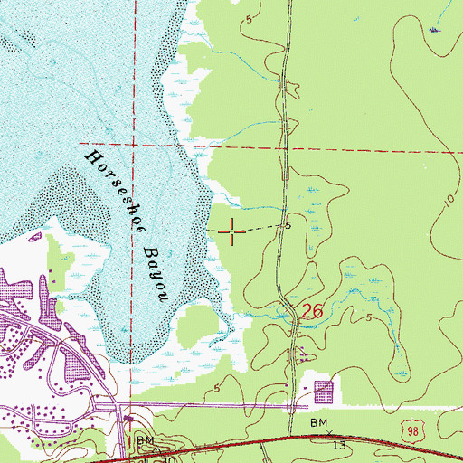 Topographic Map of The Village of Baytowne Wharf, FL
