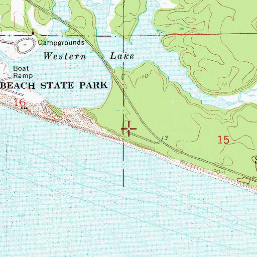 Topographic Map of Watercolor, FL
