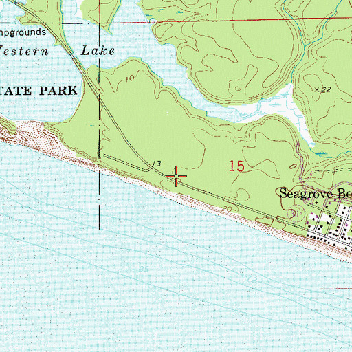 Topographic Map of Seaside, FL