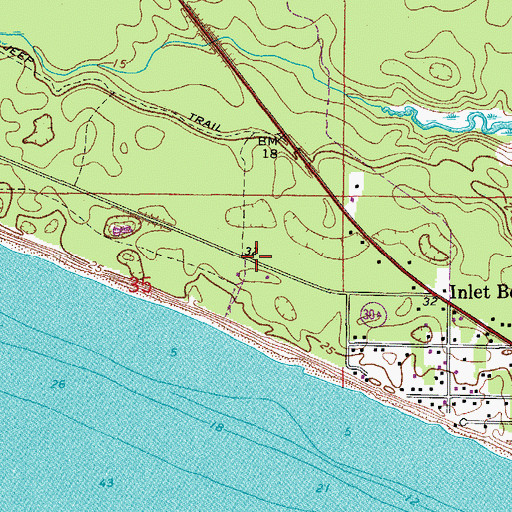 Topographic Map of Rosemary Beach, FL