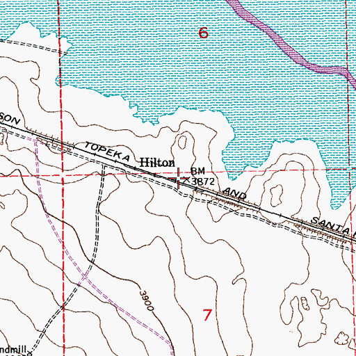 Topographic Map of Hilton, CO