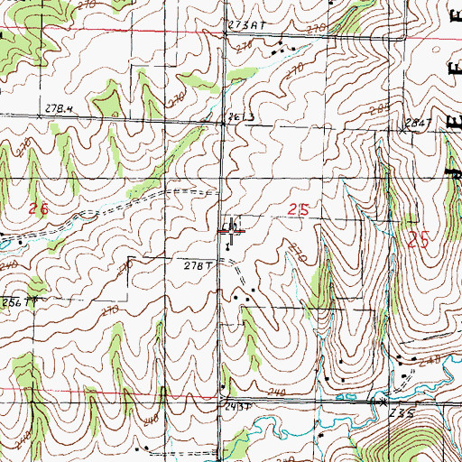 Topographic Map of Stone Church Cemetery, IL